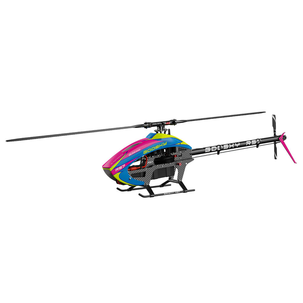 Goosky Legend RS7 Helicopter Kit w/ AZ-700 Main Blade and 105 Tail Blade - Pink
